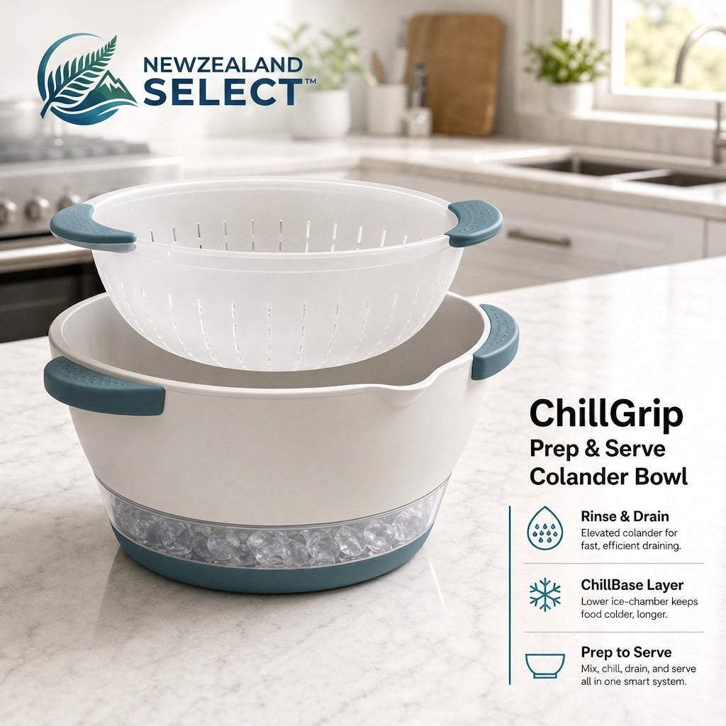 newzealandselect™ ChillGrip Prep & Serve Colander Bowl